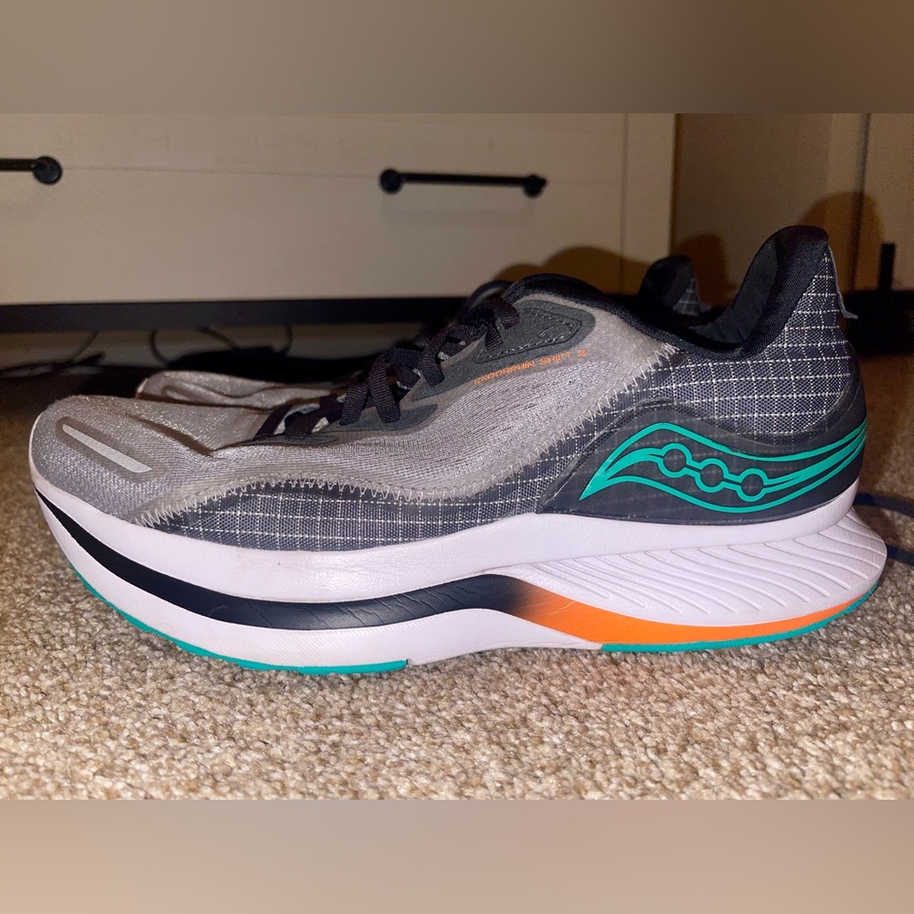 Saucony Endorphin 2 Gray Athletic Shoes Men Size 11